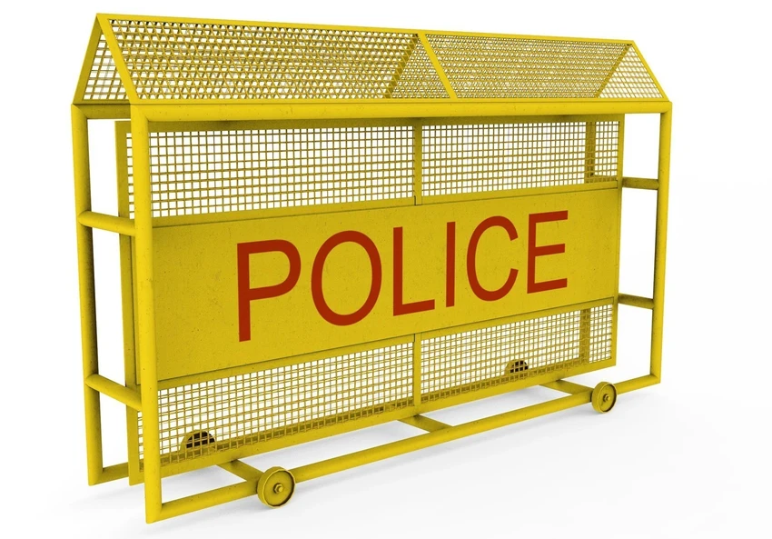 Double Frame Road Barricade with Net
